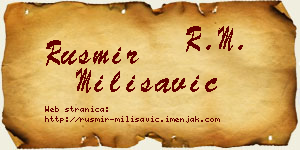 Rusmir Milisavić vizit kartica